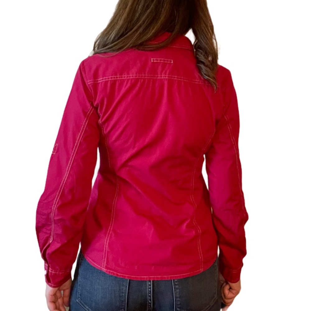 Tommy Hilfiger Cherry Red Roll-Tab Button-Up Shirt - image 5